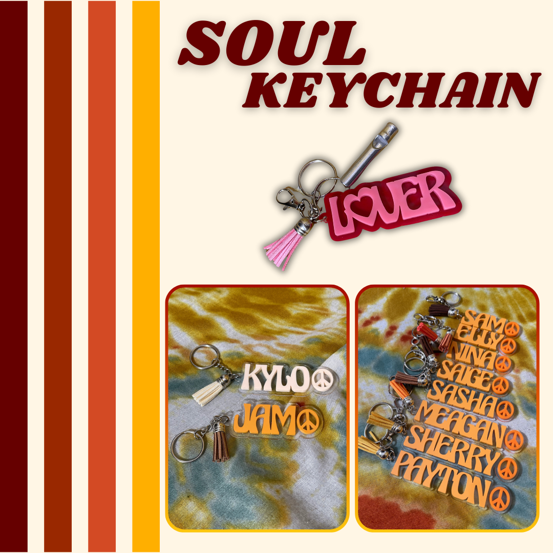 Soul Keychains Yellow/Green/Blue