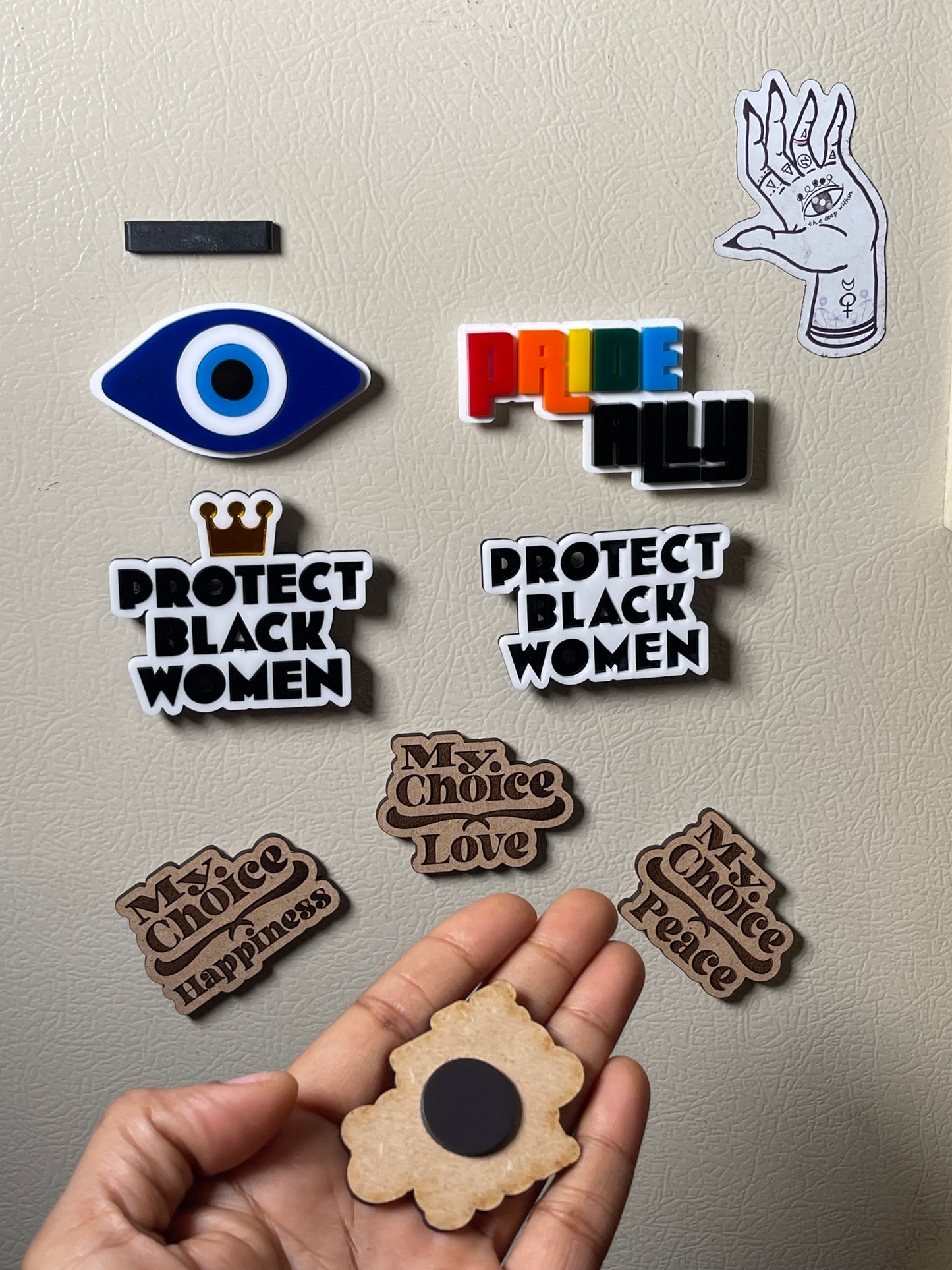 My Choice (wood) Magnets