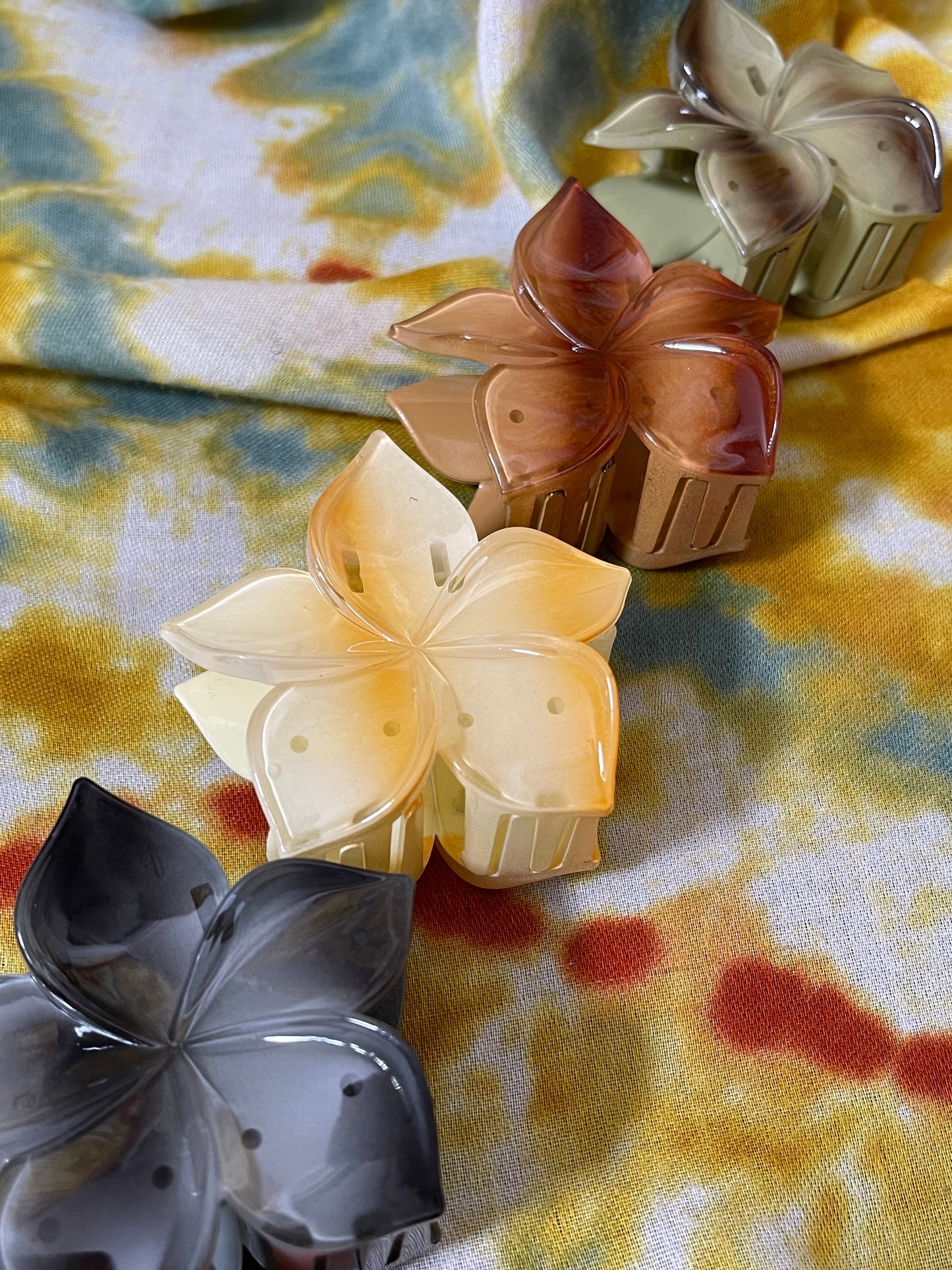 Fall Flowers Hair Claw